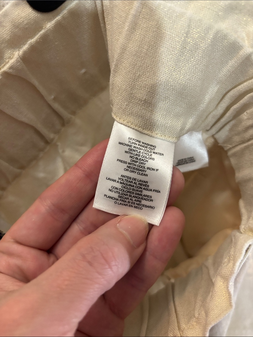 Anne Klein Cream Linen Blend Cropped Paperbag Waist Tie Pants L EUC 65% Linen - Picture 4 of 11